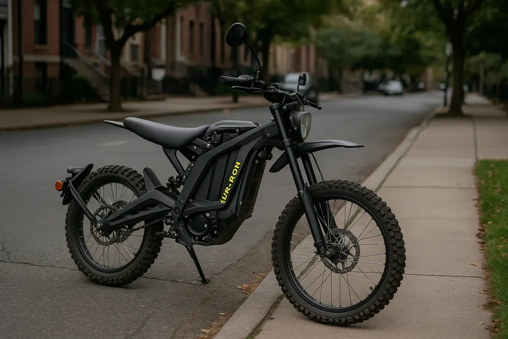 Can you ride a Sur Ron on the sidewalk – Sur Ron electric dirt bike on concrete sidewalk