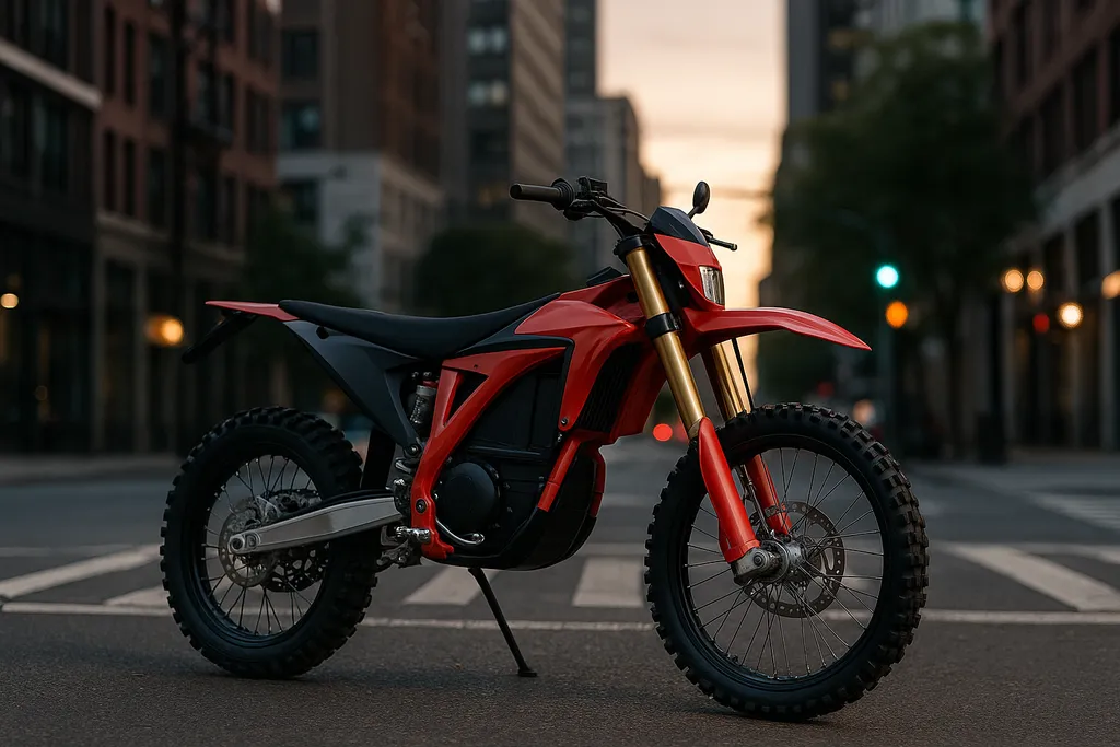 Can the Stark Varg be street legal – red electric dirt bike with conversion parts in city street