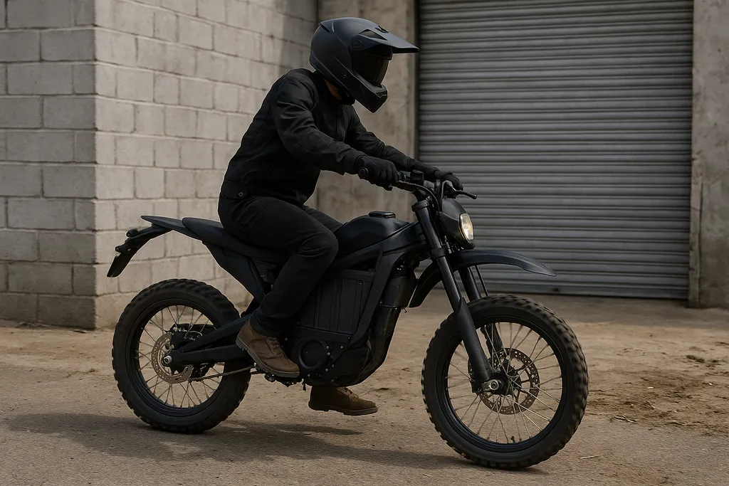 Best electric dirt bike under $2000 being ridden in an urban environment