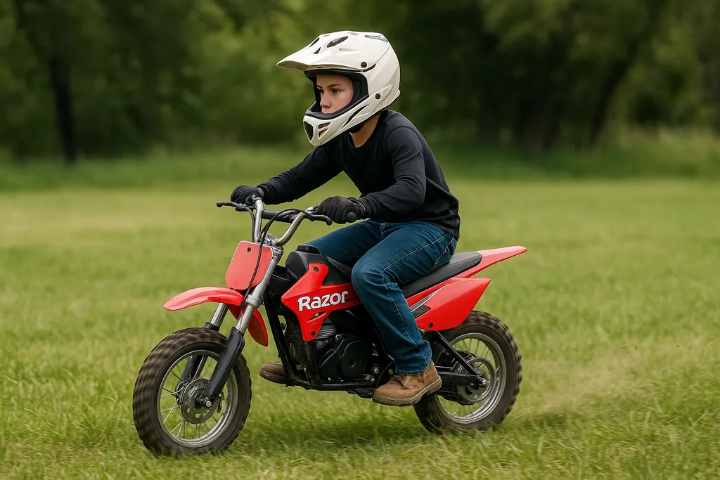 How fast do Razor electric dirt bikes go in real-world grass field test ride