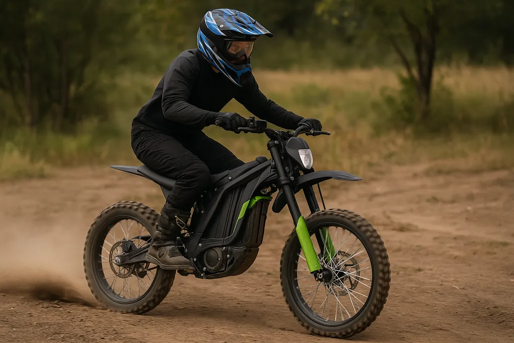Rider on a 1600w electric dirt bike demonstrating real-world speed – how fast does a 1600w electric dirt bike go