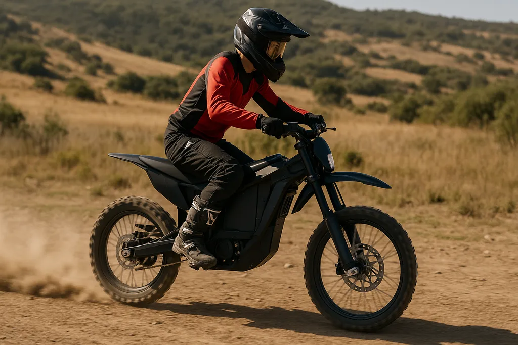 See how fast a 1600w electric dirt bike can go in real conditions Rider on a 1600w electric dirt bike showing how fast a 1600w electric dirt bike can go