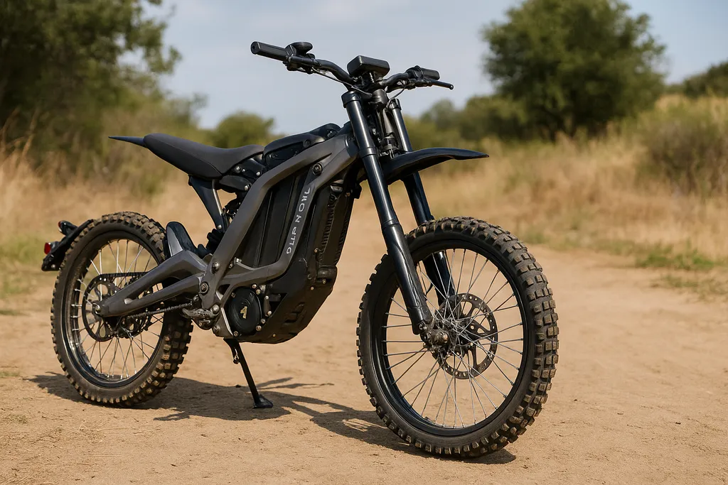 How fast does a Sur Ron Light Bee go on real dirt trails? A Sur Ron Light Bee electric dirt bike on a dirt trail showing its real-world performance – how fast does a Sur Ron Light Bee go.