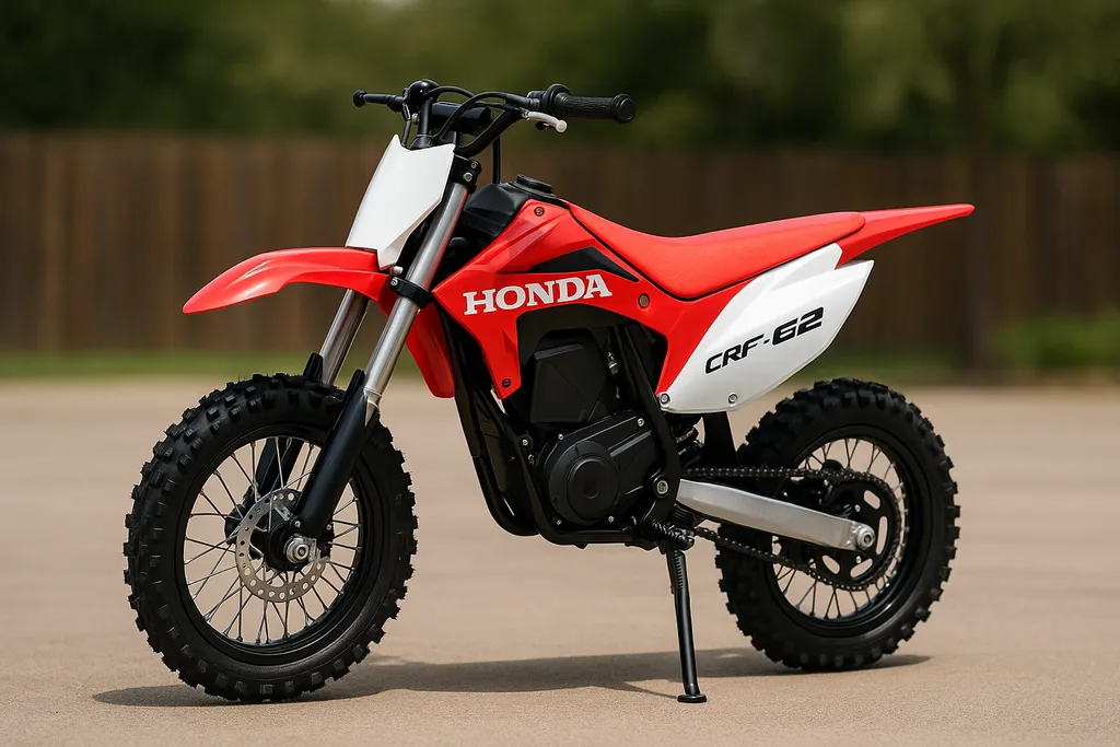 How much is the Honda CRF-E2 — realistic image of the electric dirt bike for kids on outdoor surface