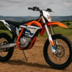 How much is the KTM Freeride E-XC electric dirt bike on rugged trail with nature background
