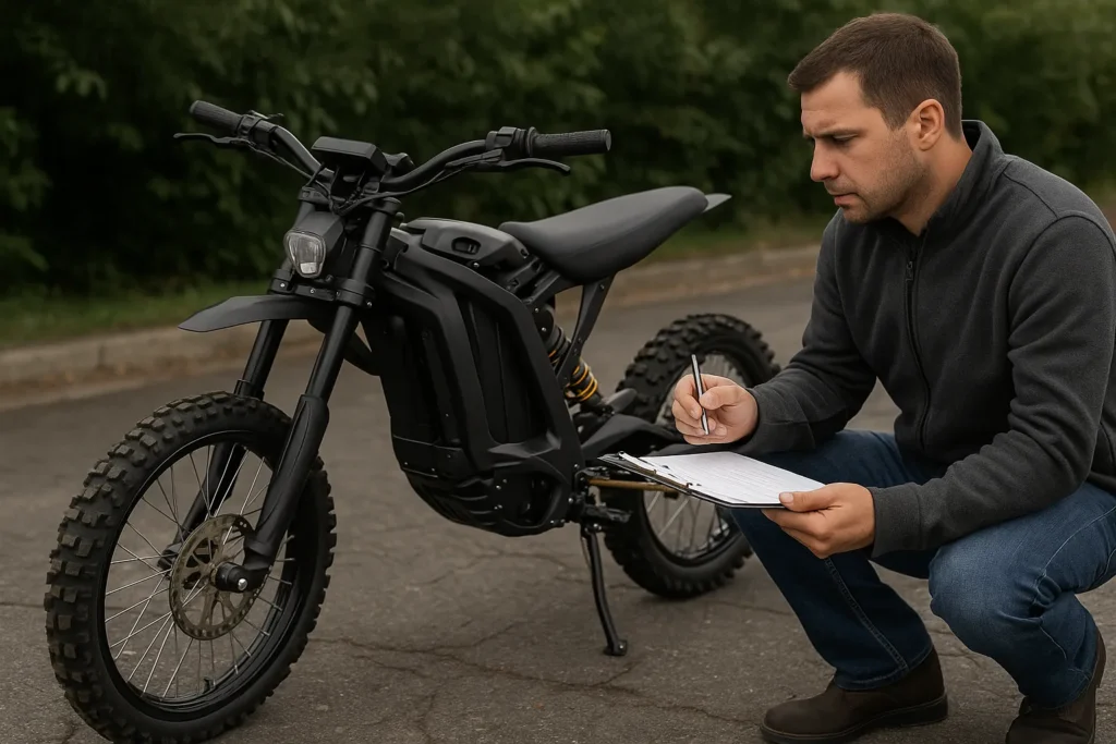 electric dirt bike EU regulations compliance inspection