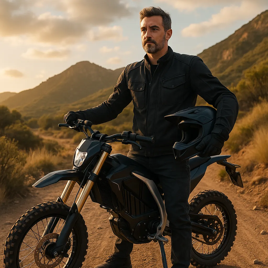 electric dirt bike EU regulations rider in off-road terrain