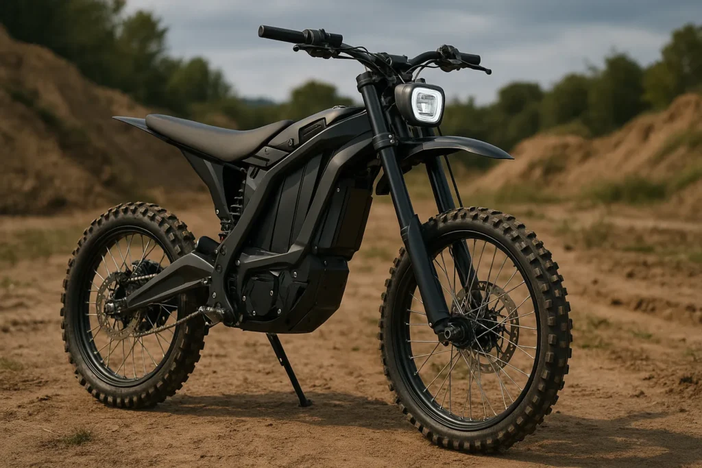 Long-range electric dirt bike for adults designed for extended battery life, powerful motor, and rugged trails performance